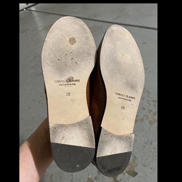 Coveted 2017 Manolo Blahnik Brown Leather Loafers 39 - Picture 8 of 10
